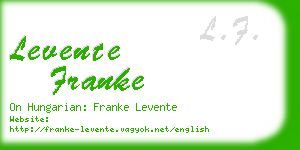 levente franke business card